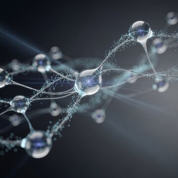 Abstract glowing neural network background, deep learning and brain synapse concept.