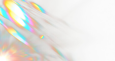 Obraz premium Holographic Rainbow Light Overlay PNG
