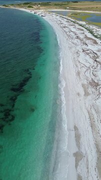 Aerial View of Wild Sardinian Coast Near Mari Ermi and Is Arutas
