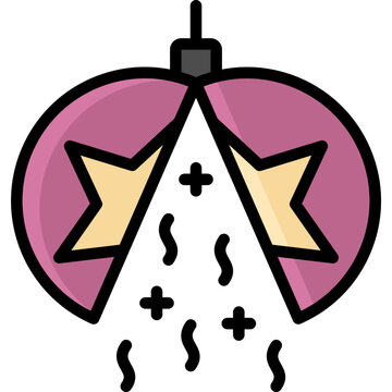 pinata icon illustration design with filled outline