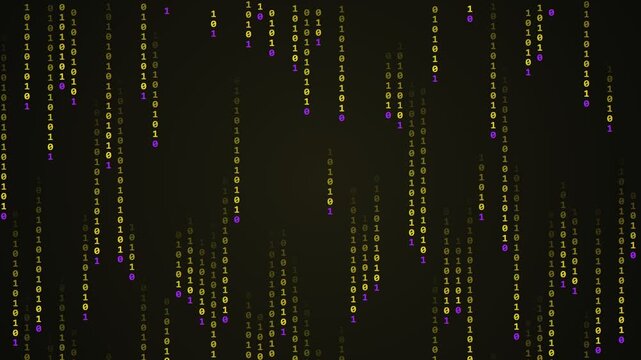 Digital binary code rain abstract data background