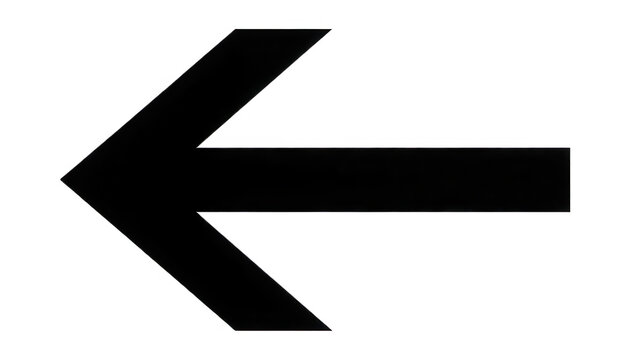 Left Arrow Design Element Transparent Background