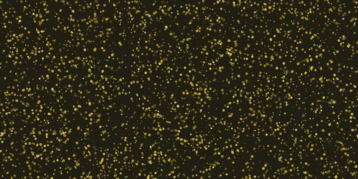 Glittering gold particles scattered on a dark background luxury texture.