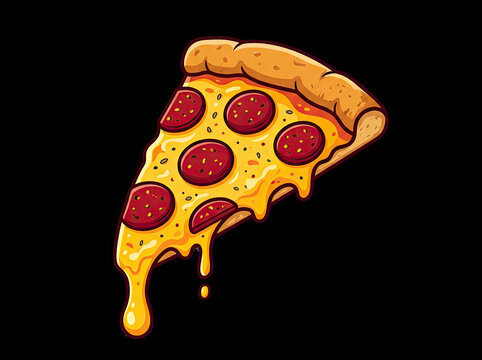 Single slice of pepperoni pizza with melted mozzarella cheese and dropping oil pepperoni fastfood junkfood delicious nutrition gastronomy restaurant appetizer delivery