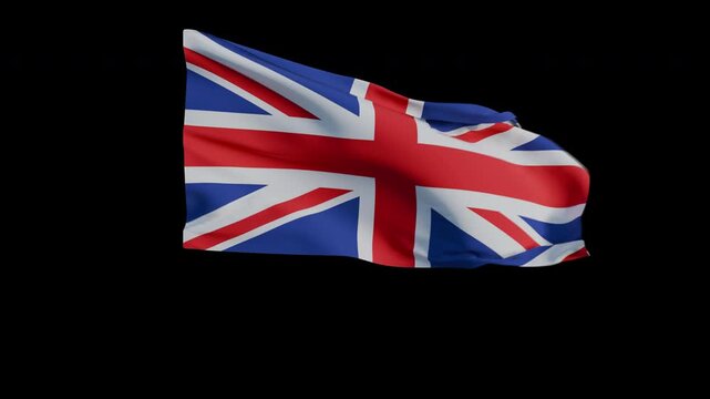 K National Flag Waving Animation Transparent 4K Video