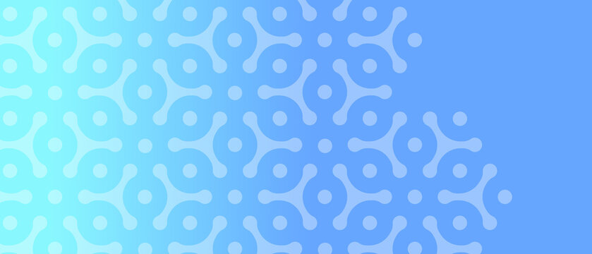 Abstract Blue Medical Molecular Pattern Background With Copy Space