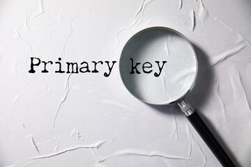  text primary key above it symbolizing database management information security © ARAMYAN