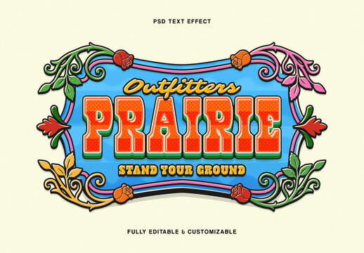 Vintage Western Text Effect