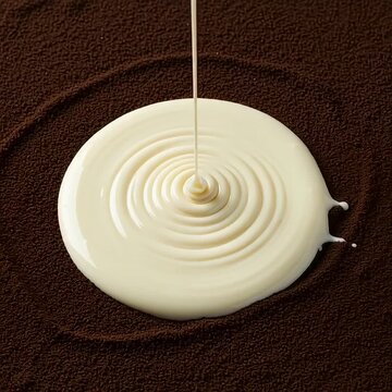 condensed, milk, white, glossy, creamy, pouring, stream, liquid, cocoa, powder, dark, macro, closeup, texture, smooth, sweet, dessert, syrup, drizzle, flow, food, ingredient, chocolate, beverage, back
