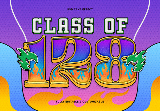 College Colorful Text Effect