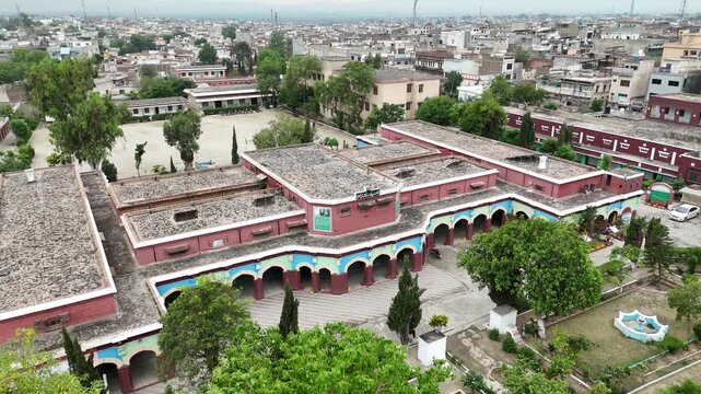 Aerial View of Pakistani City