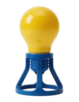 Yellow Light Bulb Mockup Transparent Background