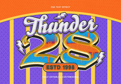 Retro Sports Graffiti Text Effect