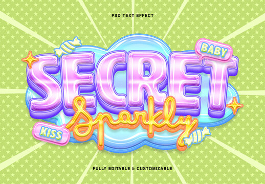 Cute Candy Glossy Text Effect