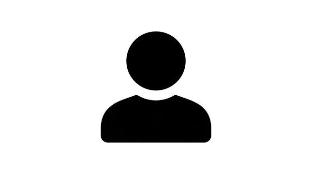 Silhouette of a person icon isolated on white background