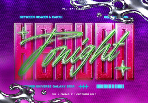 Chrome Neon Text Effect