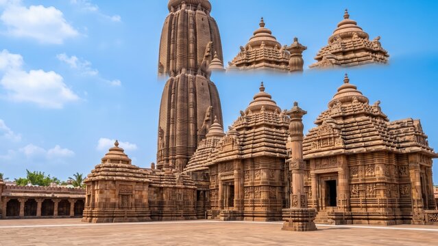 Jagannath Temple Complex &ndash; Iconic Kalinga Architecture Panorama