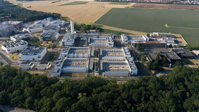 Aerial view of AI data center infrastructure