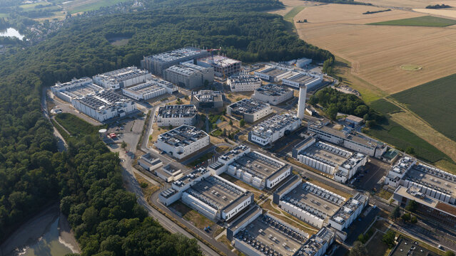 Aerial view of AI data center infrastructure
