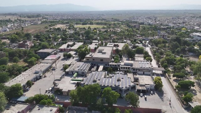 Aerial View of Pakistani City