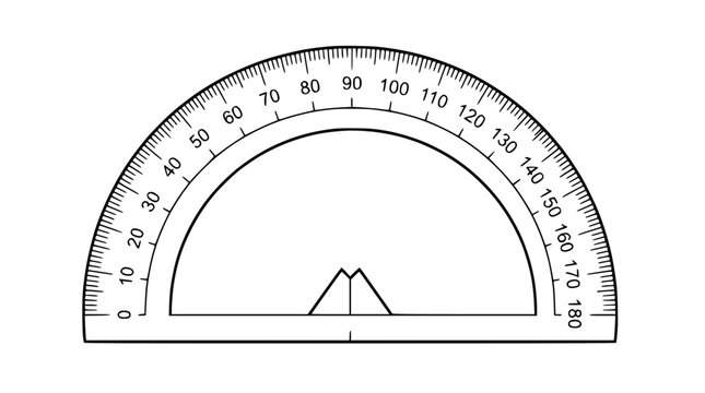 Protractor Tool for Measuring Angles and Geometry Education