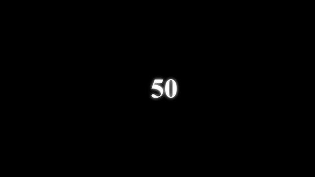 Counting from 0 to 100 ,number counter. rendering, counting number. use for loading bar animation counting from 0 to 100 percent. 4k animation