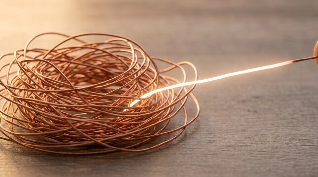 Unraveling glowing metal wire