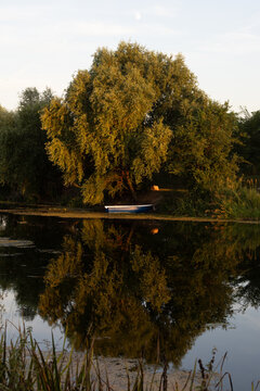 Boat on canal in Kula
