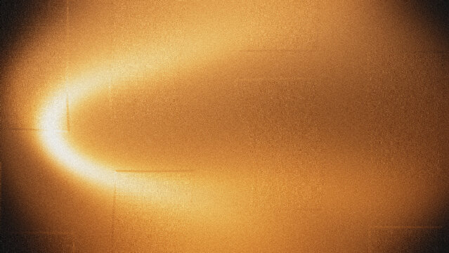 Amber gold gradient, luminous C-curve light, fine grainy texture, dark vignette, atmospheric design for modern web presentations.