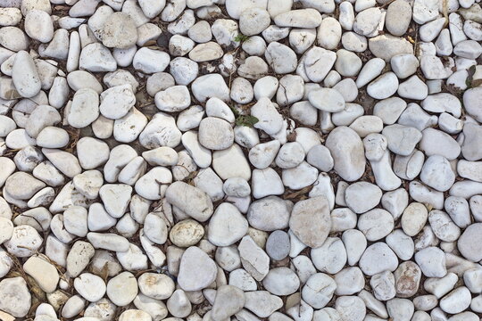 White pebble stones texture background