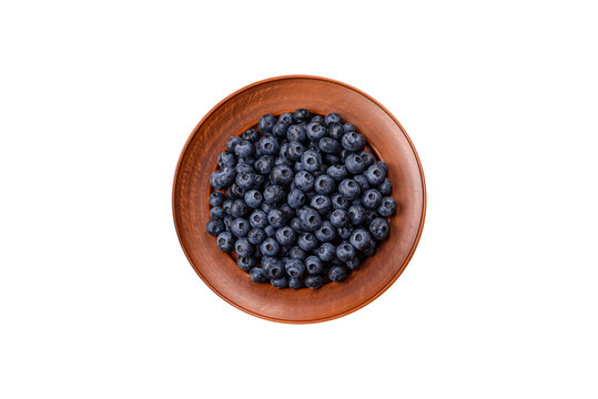 Fresh, ripe, and juicy wild blueberries as an ingredient for vegetarian dishes