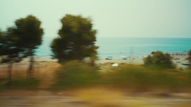 A summer journey by train through Southern Italy in Calabria coasts