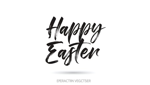 Handwritten Happy Easter greeting with elegant script calligraphy.