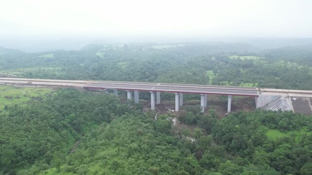 Cinematic 4K drone footage of the Samruddhi Mahamarg expressway