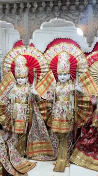 Idol of hindu god ram at temple. Lord ram of ayodhya.