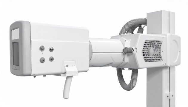 Medical xray machine head isolated on white background