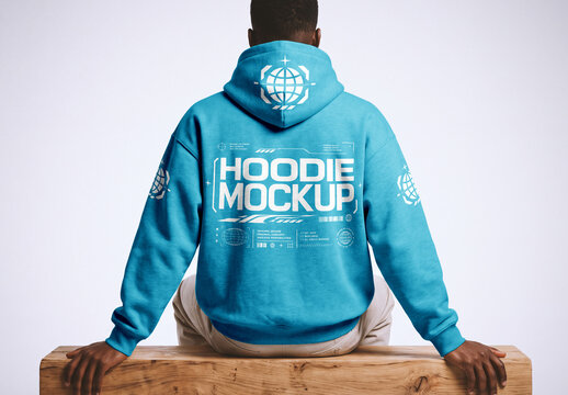 Hoodie Back View Mockup
