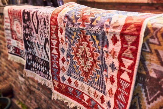 A rug with a traditional Georgian pattern