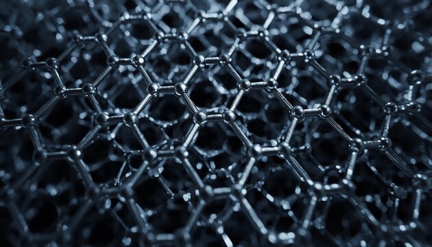 Dark gray metallic carbon nanotube molecular lattice texture background