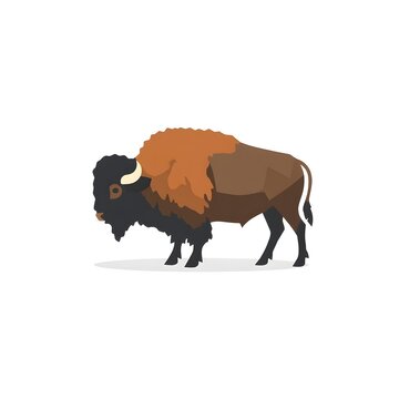 Water buffalo flat vector icon illustration