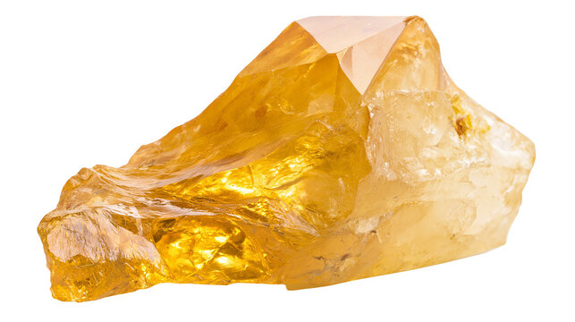 Raw Citrine Crystal Cluster with Faceted Top