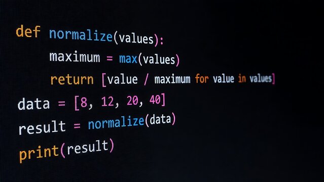 Computer Monitor Screen Displaying Programming Code Syntax