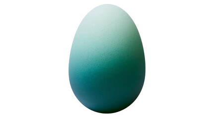 Ombre dyed egg with teal and light green gradient, isolated on transparent background © Claudia