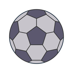 Fototapeta premium Soccer Ball. Flat design football. Sports activity element for picnic recreation and outdoor games.