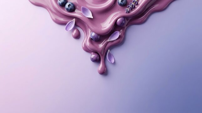 Purple Liquid Thick Splash Fluid Drip Abstract Background Texture Template