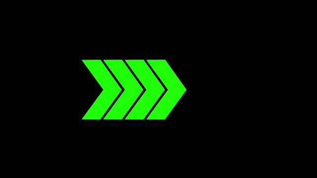 arrow icon concept animation left to Right direction looping. arrows sign right to left animation concept, arrow loop animation left direction concept. 4K video