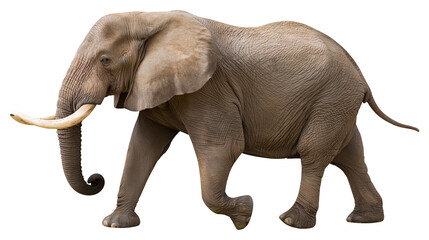 Obraz premium African elephant with large tusks and ears