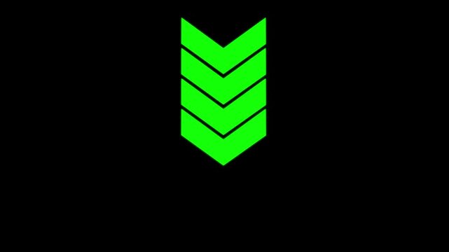 arrow icon concept animation right to left direction looping. Animated arrows for the overlay video layer. arrow icon concept animation.
