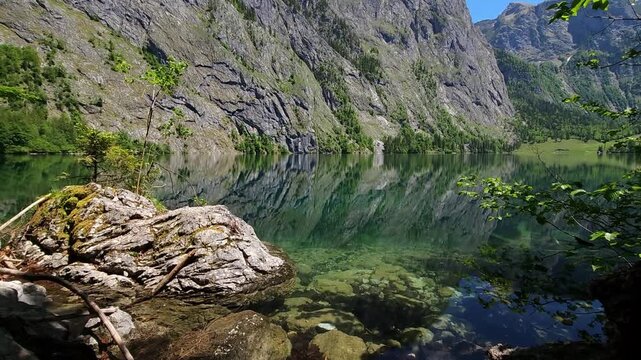 Beautiful Obersee in the Alps of Germany.