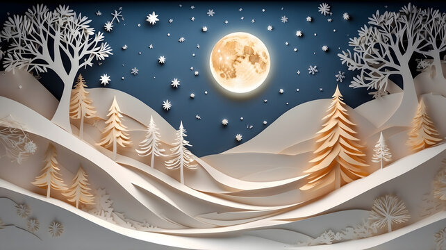 christmas tree with snowflakes